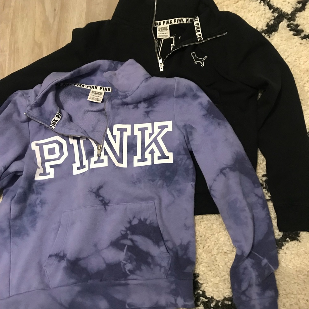 Set of two cute PINK quarter zips barely worn